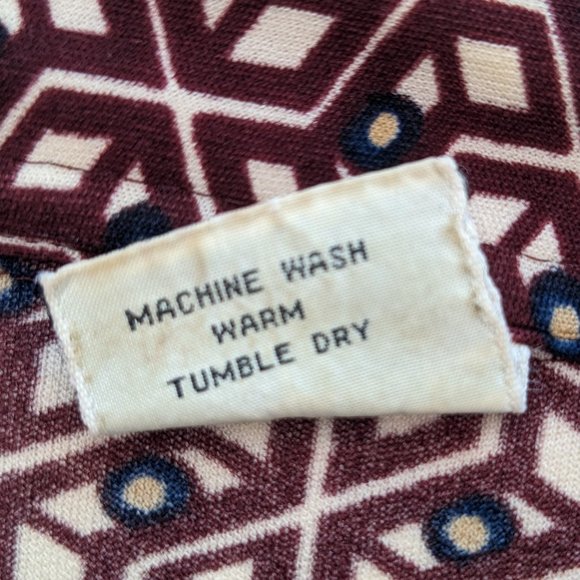 Vintage 1970s Funky Stretchy Button Down - Picture 5 of 7